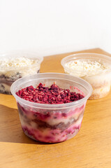 red velvet cookies cheese in a bowl