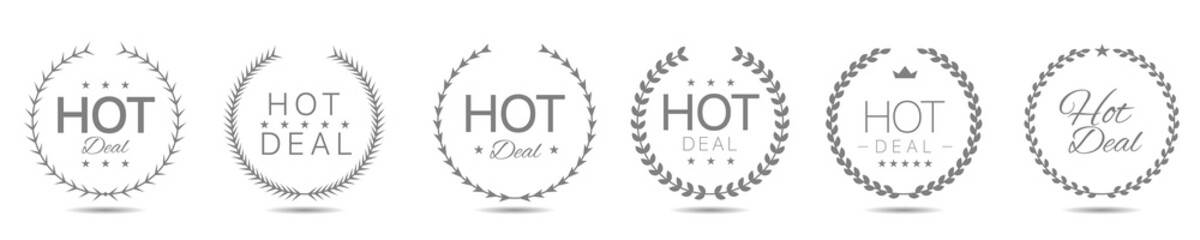 Obraz premium Hot deal laurel wreath label set