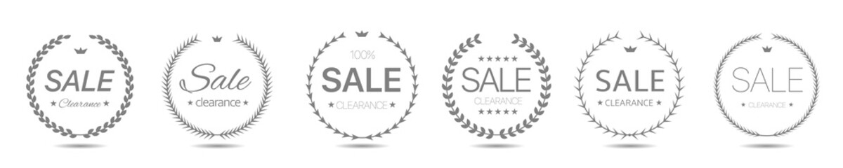 Sale clearance laurel wreath label set