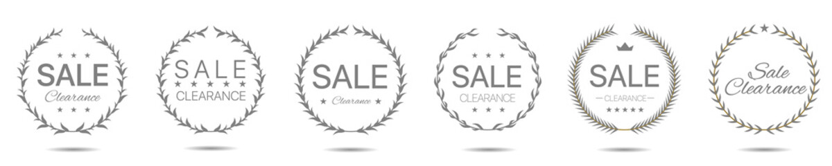 Sale clearance laurel wreath label set