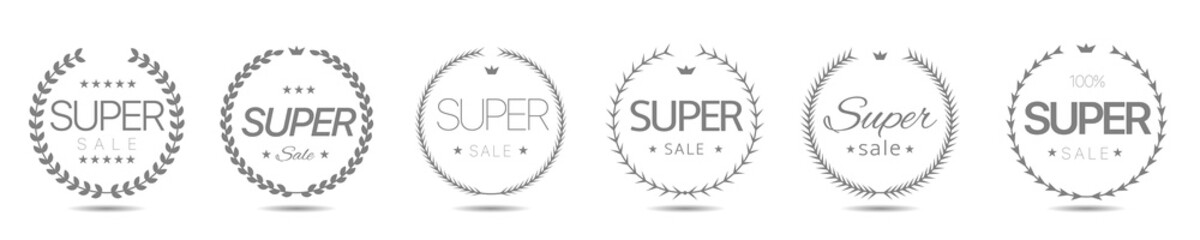 Super sale Simple laurel wreath label set