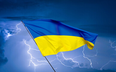 flaga Ukraina - obrazy, fototapety, plakaty