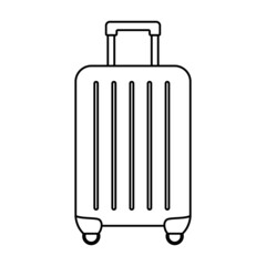 Black and White travel suitcases isolated on white background. Illustration