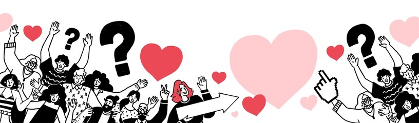 crowd of people cheering graphics drawing