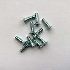 Chrome Bolts on a white background