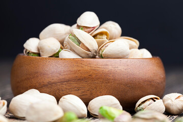 delicious fried salted pistachio nuts