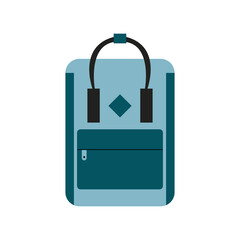 Colored travel backpacks isolated on white background. Illustration