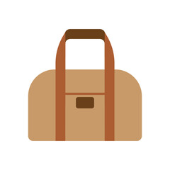 Colored travel bags isolated on white background. Illustration