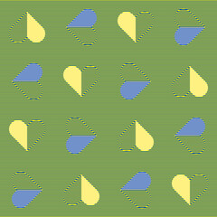 Seamless vector background with blue and yellow hearts. Striped texture pattern in Ukrainian national colours. Support for Ukraine