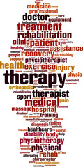 Obraz premium Therapy word cloud