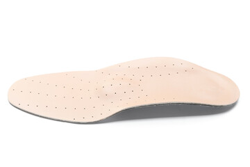 One orthopedic insole on white background