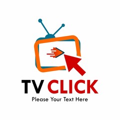 TV click symbol logo template illustration