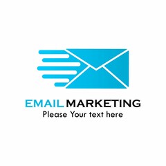 Email marketing or fast mail logo template illustration