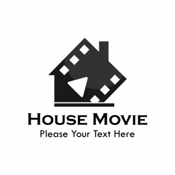 House movie logo template illustration
