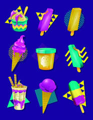 Ice cream menu