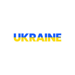 Pray for Ukraine sign. Vector isolated on white background