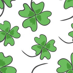 Fototapeta na wymiar Clover leaves background. Suitable for Saint Patrick's Day, nature concept, and other.