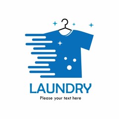 Laundry design logo template illustration