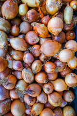 onions in the market in lisbon portugal

