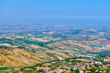 Panorama of Republic of San Marino and Italy	
