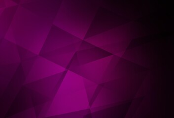 Obraz premium Dark Pink vector polygonal pattern.