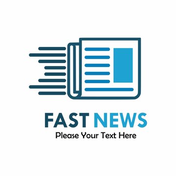 Fast news logo template illustration