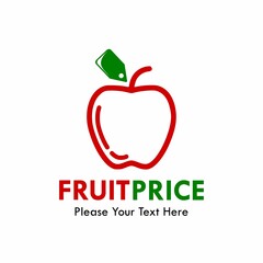 Fruit price logo template illustration.