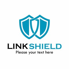 Link shield logo template illustration