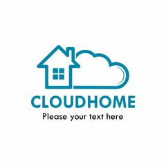 Cloud home logo template illustration