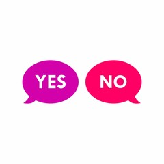 Yes or No vector background template illustration