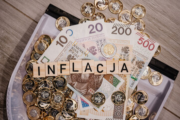 Inflacja banknoty i szufelka