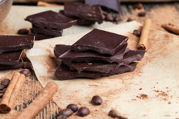 chocolate bar with a lot of cocoa