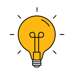 Creative Idea Line Icon. Lightbulb education, innovation logo. Illustration