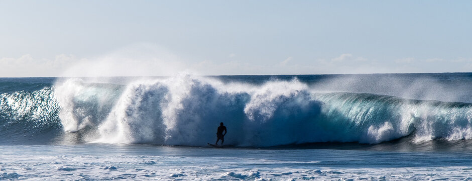 Surfer on Hawaii waves