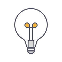 Creative Idea Line Icon. Lightbulb education, innovation logo. Illustration