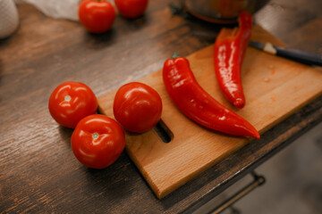 Red pepper on the table