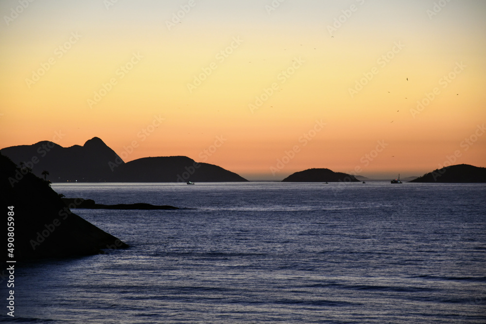 Wall mural Beautiful natural view at sunset