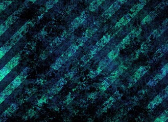 Green turquoise blue striped background with blur, gradient and grunge texture. Striped texture. Space for creative ideas and graphic design. Vintage background from colored lines. Watercolor texture.