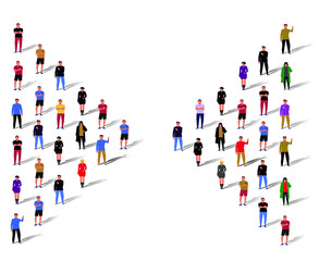 Group of People. Vector Illustration.