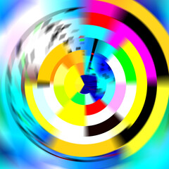 Blurry pixel art background.