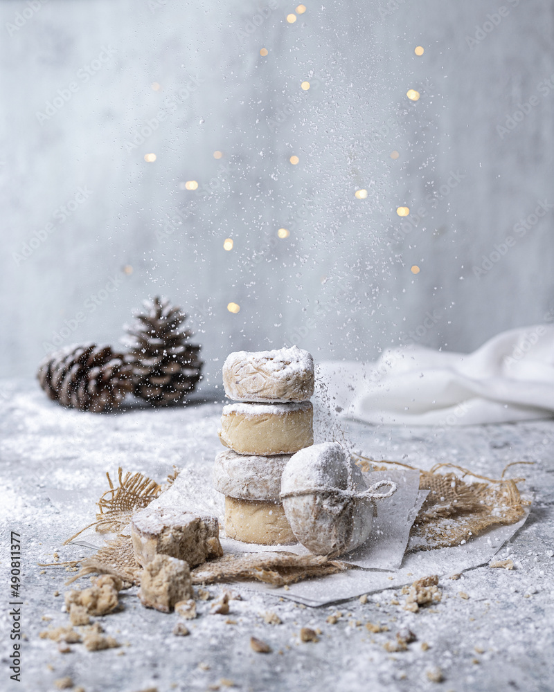 Sticker Vertical photo of sugar cookies for Christmas