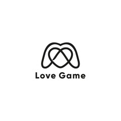 Illustration vector graphic of love game logo design, joystick and heart, joystick icon. perfect for your company logo