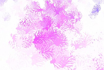 Fototapeta na wymiar Light Purple, Pink vector doodle layout with branches.