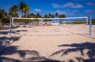 Beachball court at Miami Beach South Beach Florida