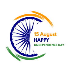 15 August Happy India Independence Day Holiday Background. Illustration
