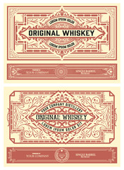 Obraz premium Set of 2 vintage labels for packing