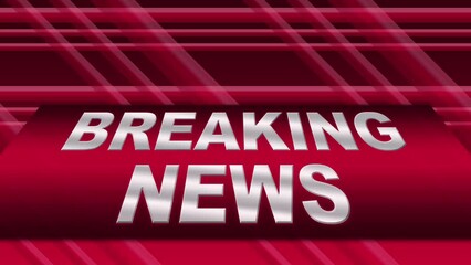 Breaking News title intro with red background