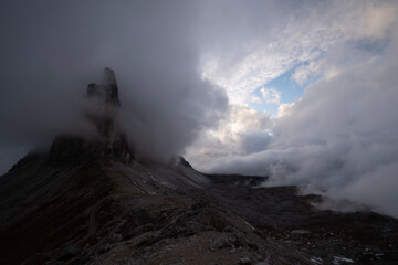 clouds over mountain