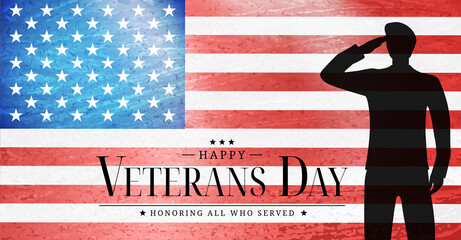 USA Veterans Day Poster. Illustration.