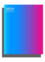 Abstract fluid shape mesh gradient background color set.
